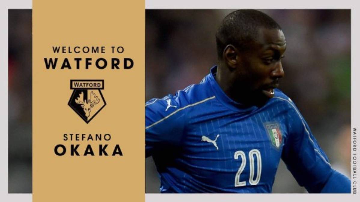El Watford tiene nuevo delantero. Los 'Hornets' hicieron oficial la incorporación de Stefano Okaka. El punta italiano abandona el Anderlecht belga y firma por el conjunto de la Premier hasta 2021.