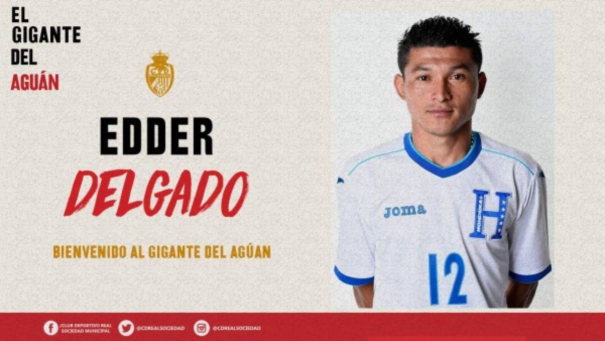 Edder Delgado: El volante de contención fue anunciado como nuevo jugador de la Real Sociedad de Tocoa, llega procedente del Real de Minas.