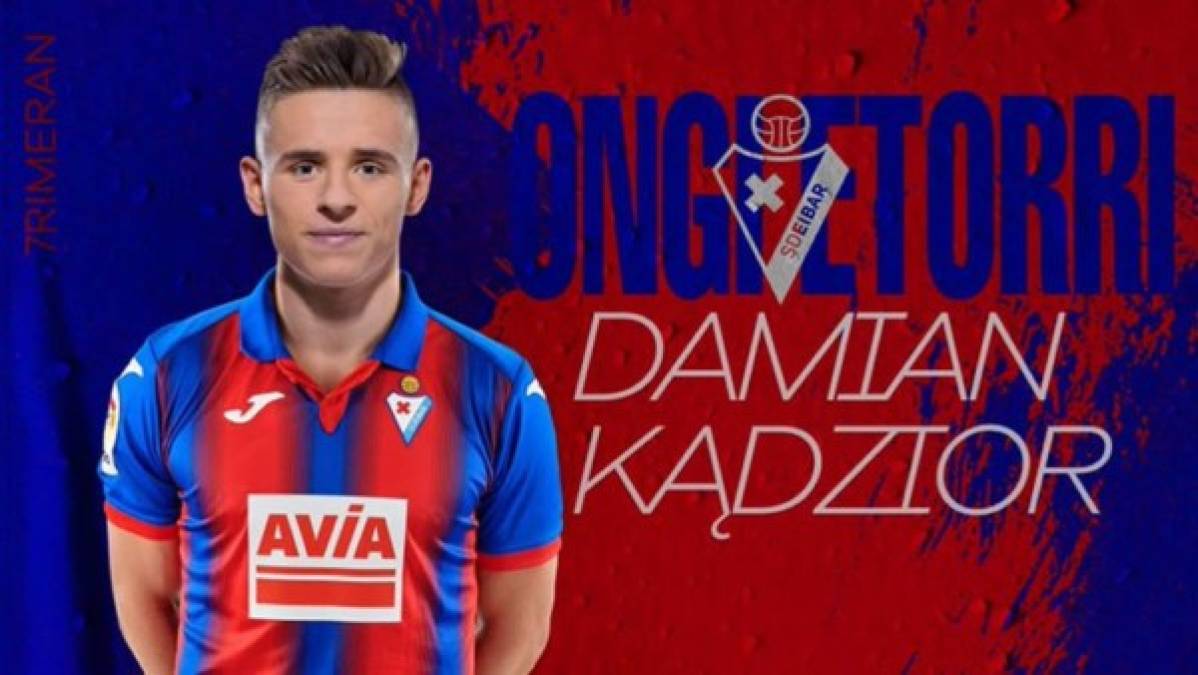 El Eibar ha anunciado el fichaje del internacional polaco Damian Kadzior. Se trata de un extremo zurdo que llega procedente del Dinamo de Zagreb. Se convierte en el primer fichaje de los vascos.