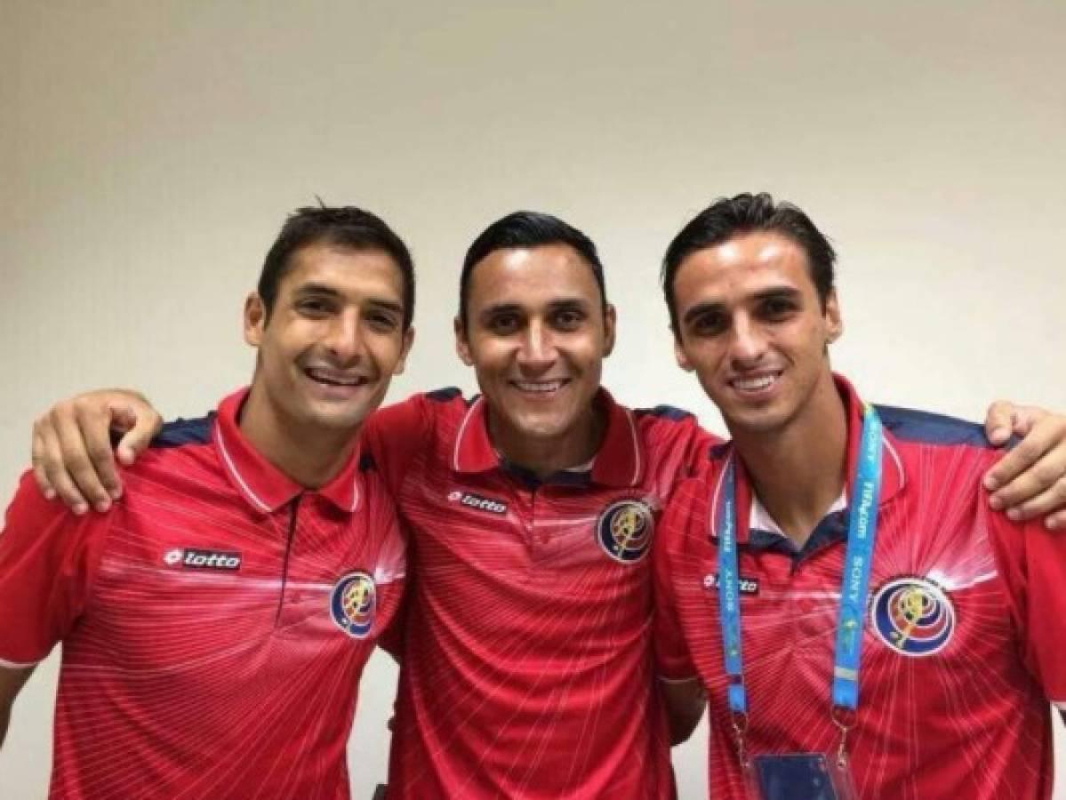 Tres históricos: Celso Borges junto a Keylor Navas y Bryan Ruiz.