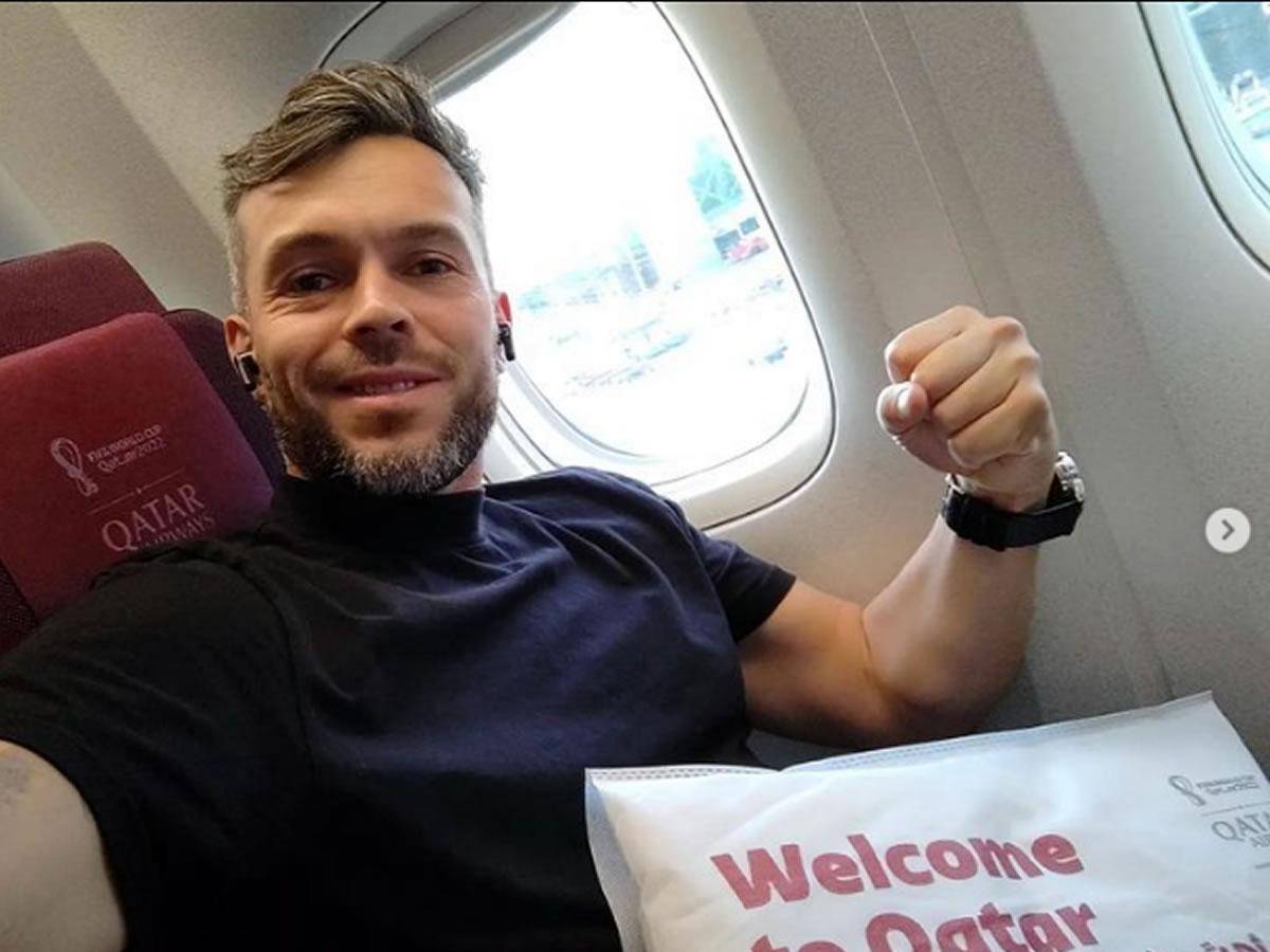 Enzo Olivera llegó este viernes a Qatar para la cobertura del Mundial-2022.