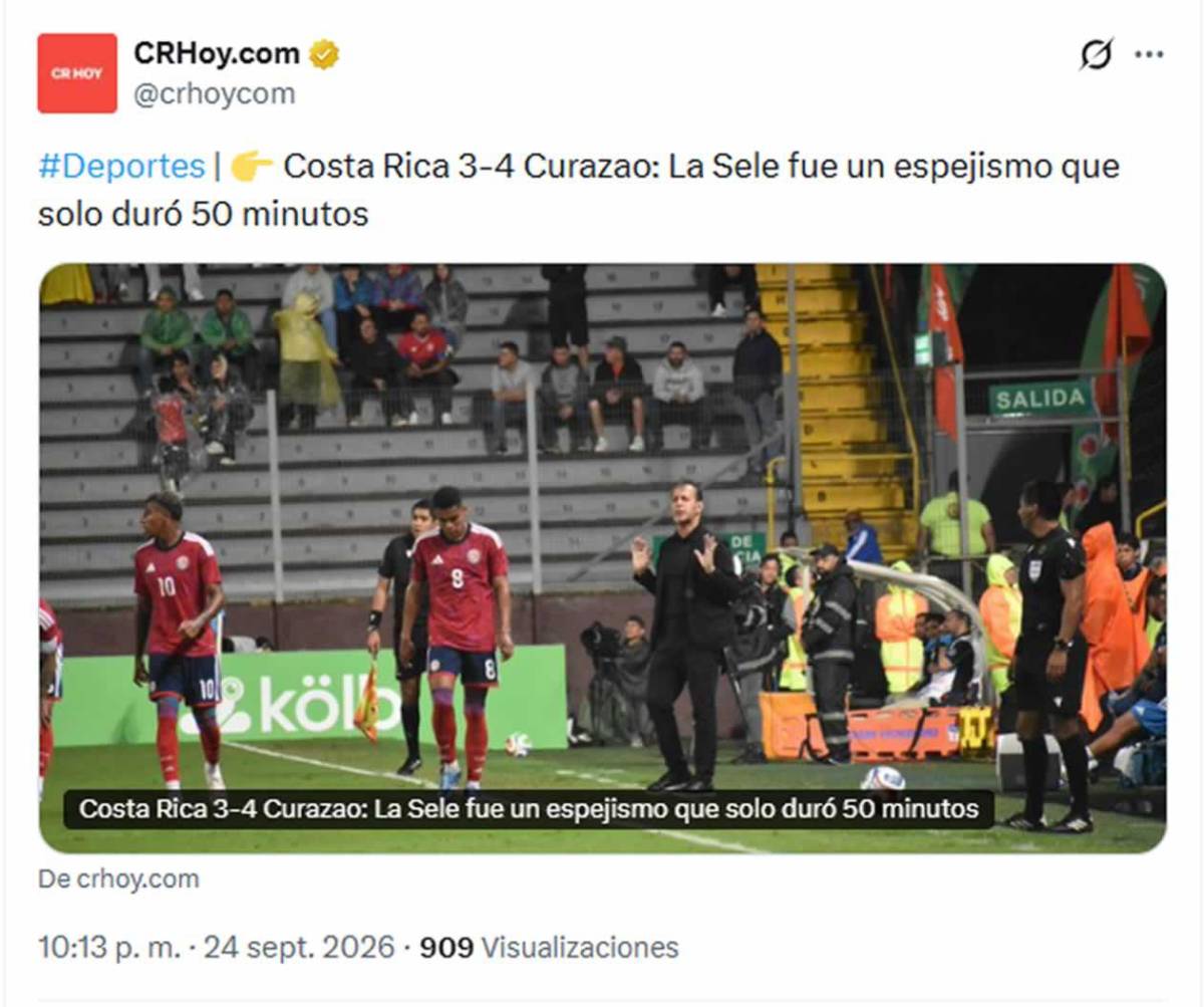 Duros ataques a Costa Rica y piden la cabeza del culpable ante Curazao: 'Chepe Bomba' dispara