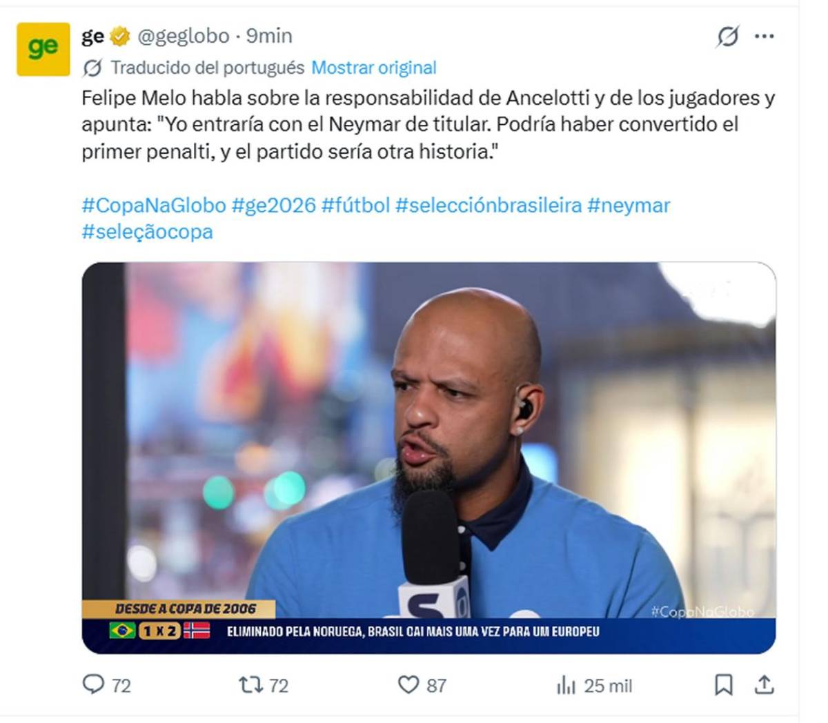 Brasil llora eliminación, señalan culpable, decisión de Neymar y en Argentina se burlan
