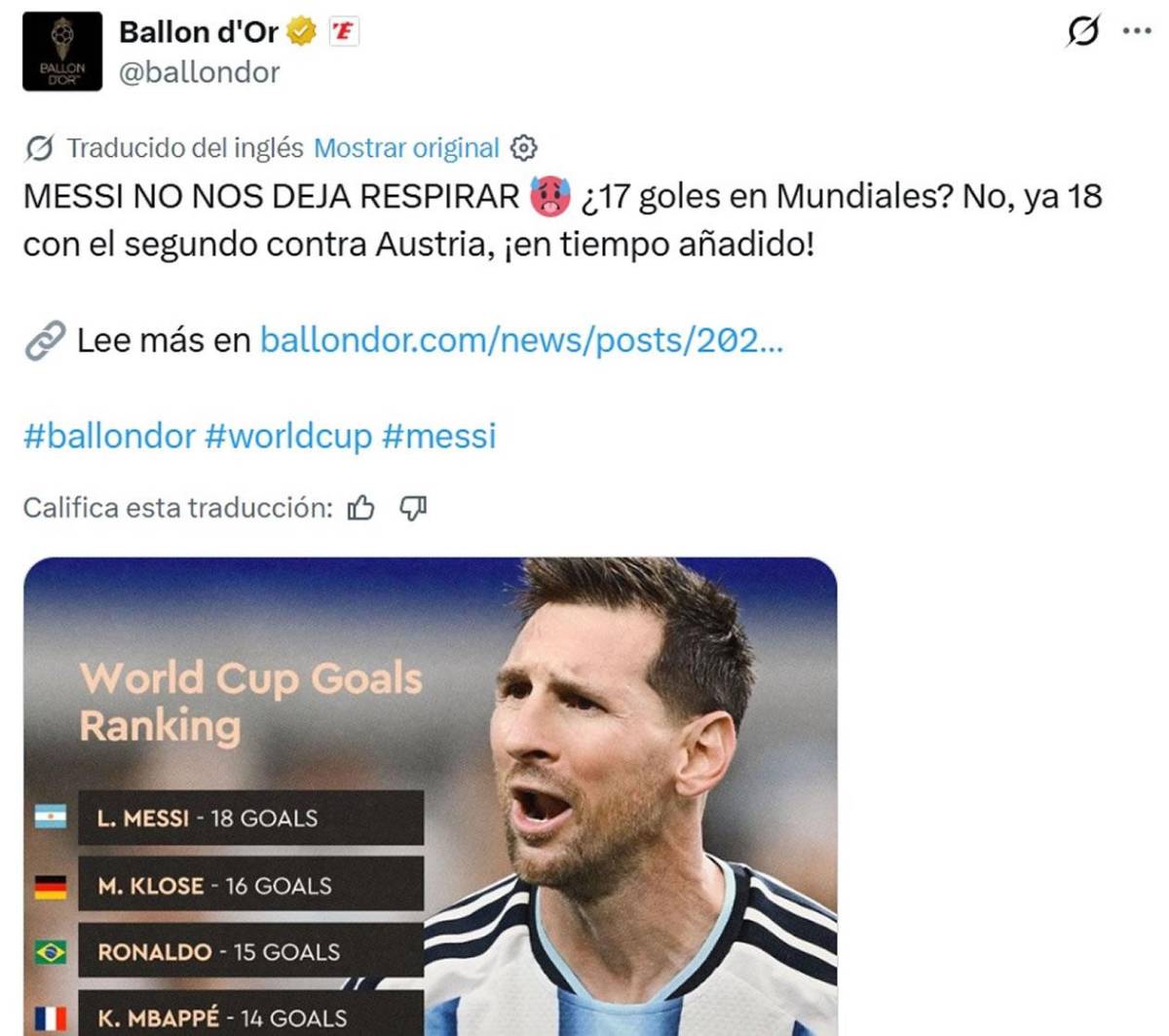 Rendidos a Messi, Liberman sorprende y dardo a Cristiano: Habló Dios y la ayudita