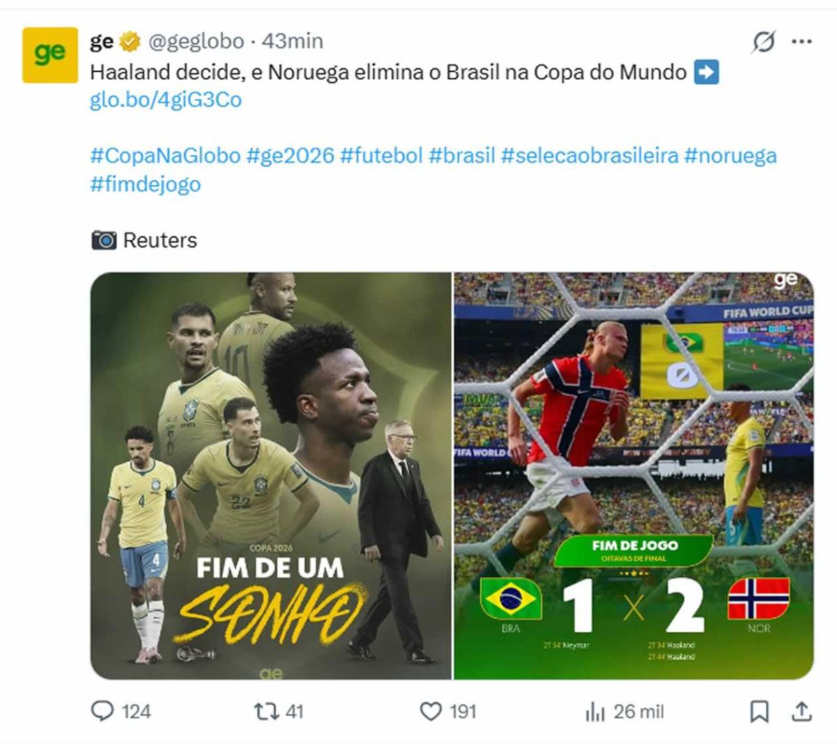 Brasil llora eliminación, señalan culpable, decisión de Neymar y en Argentina se burlan