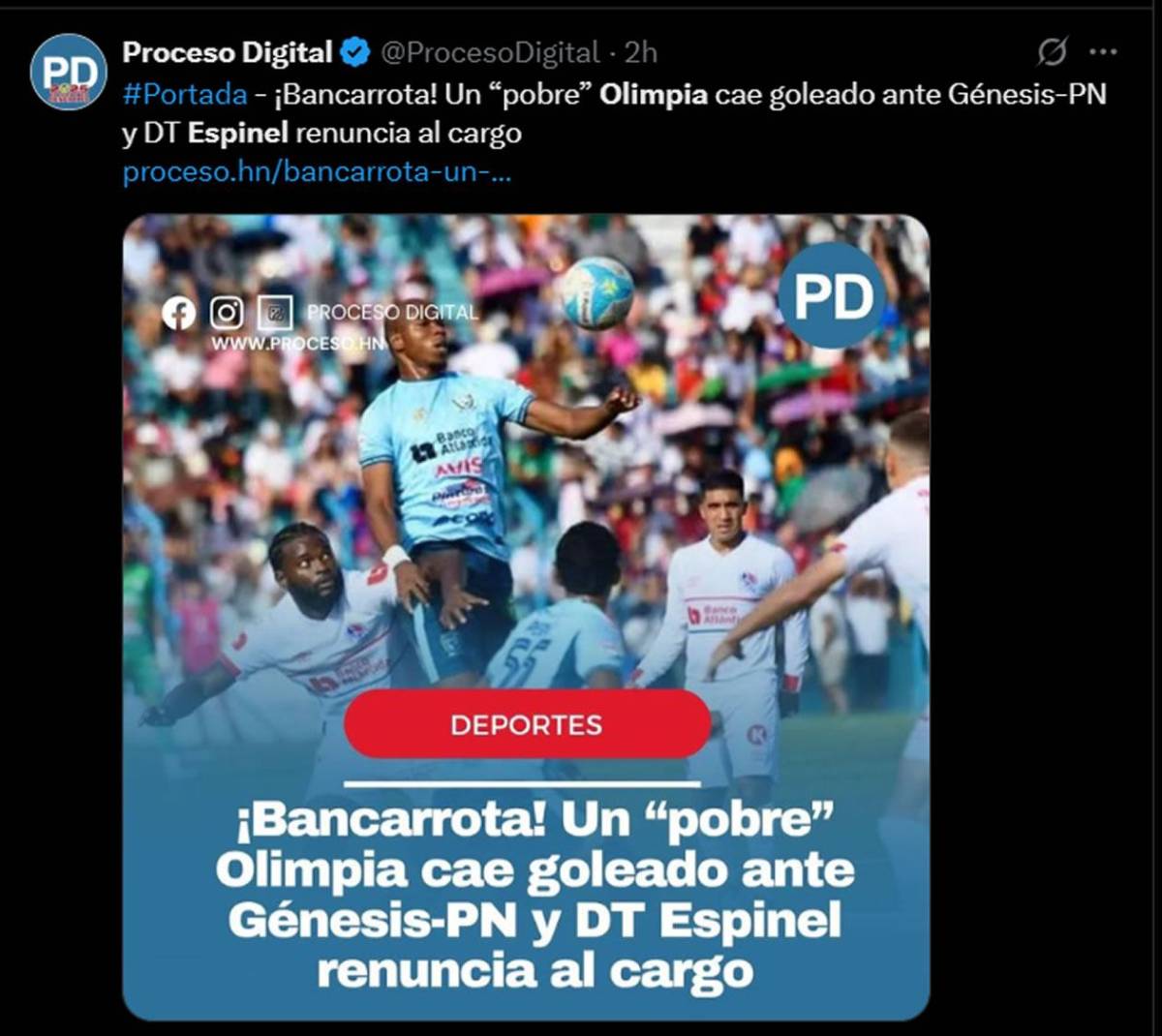 Prensa reacciona a renuncia de Espinel y señalan a dos jugadores de Olimpia