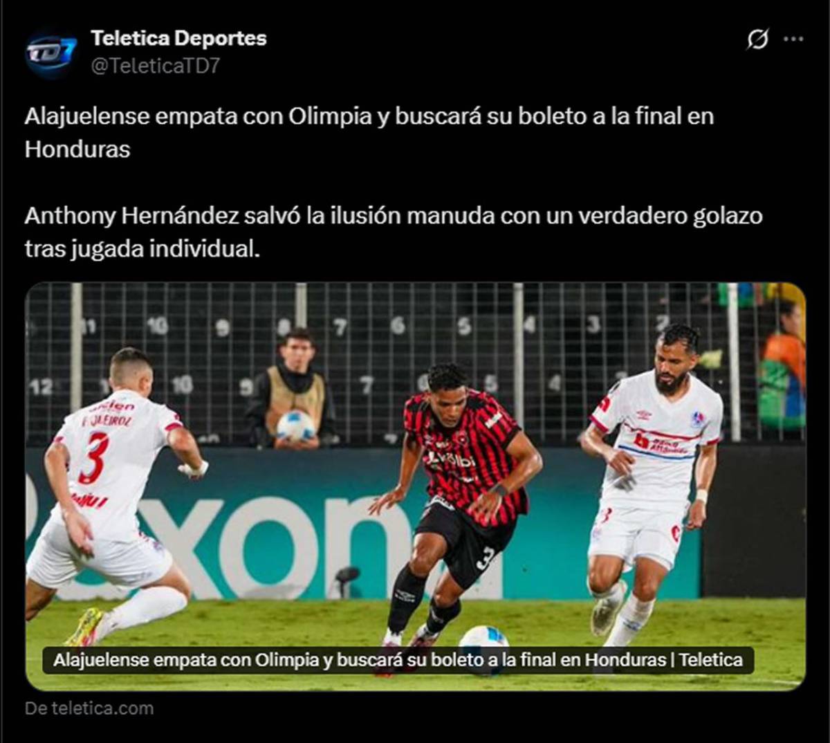 Prensa reacciona a la ventaja de Olimpia ante Alajuelense tras empate: alarma en Costa Rica