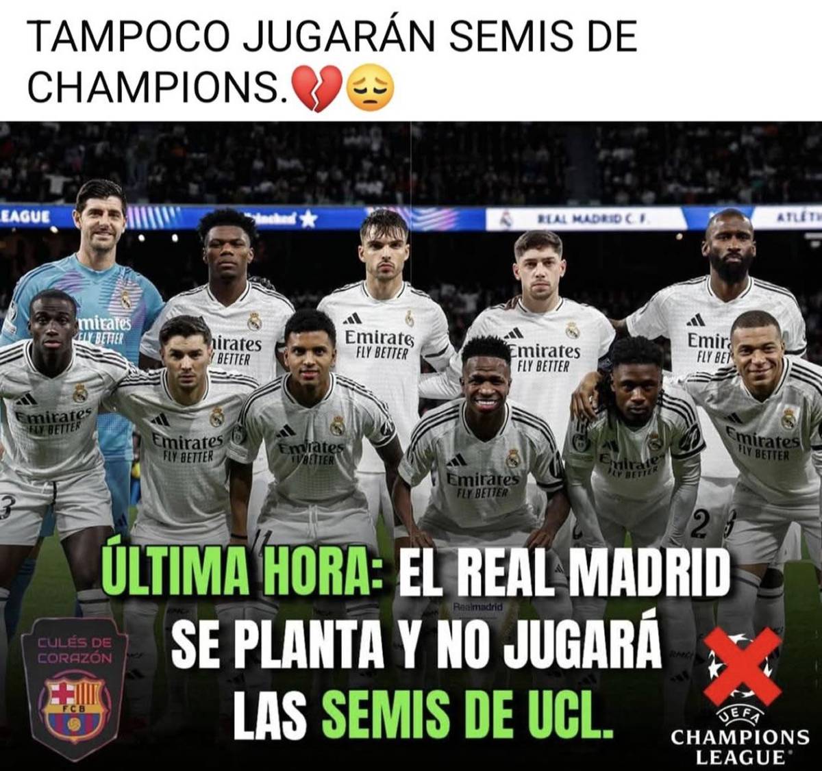 Los memes se burlan del Real Madrid por su plantón en la Copa del Rey