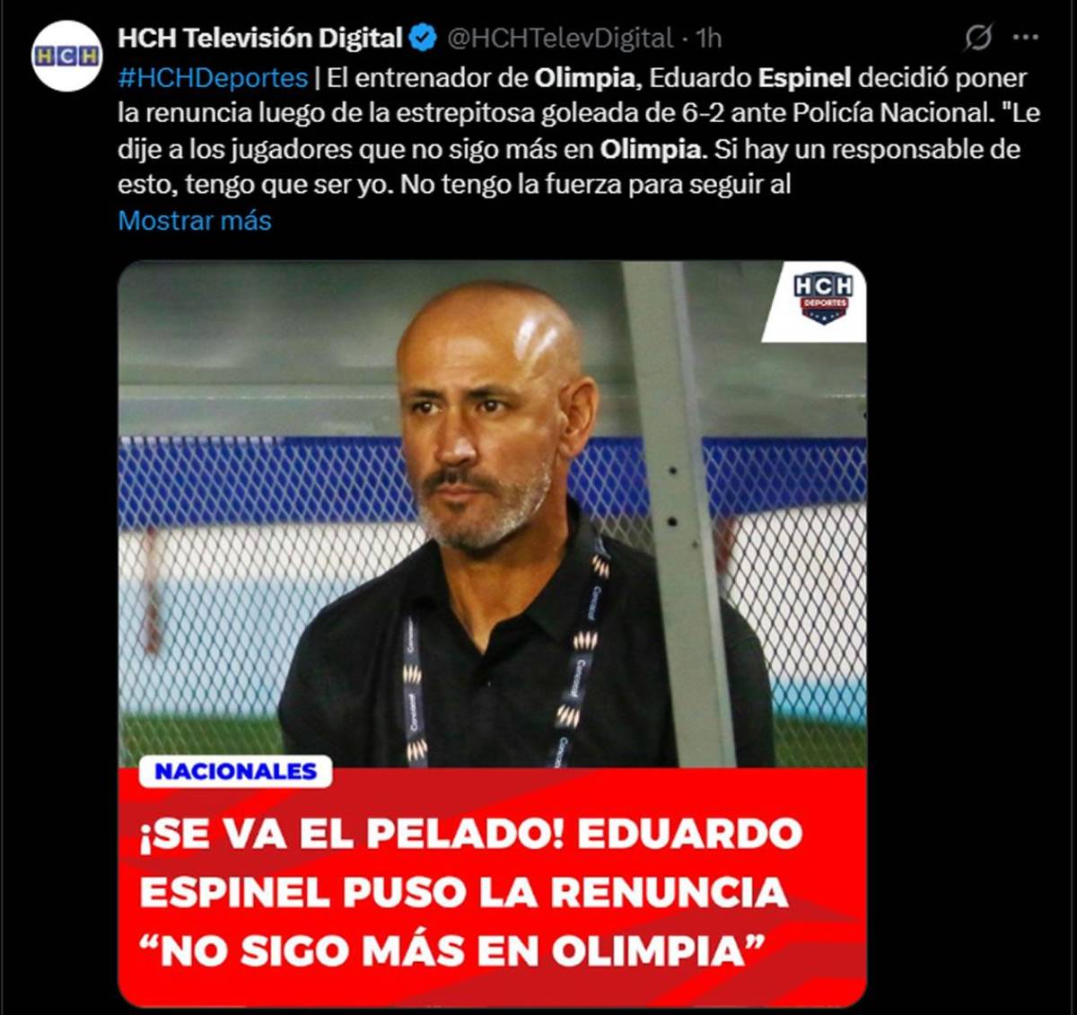 Prensa reacciona a renuncia de Espinel y señalan a dos jugadores de Olimpia