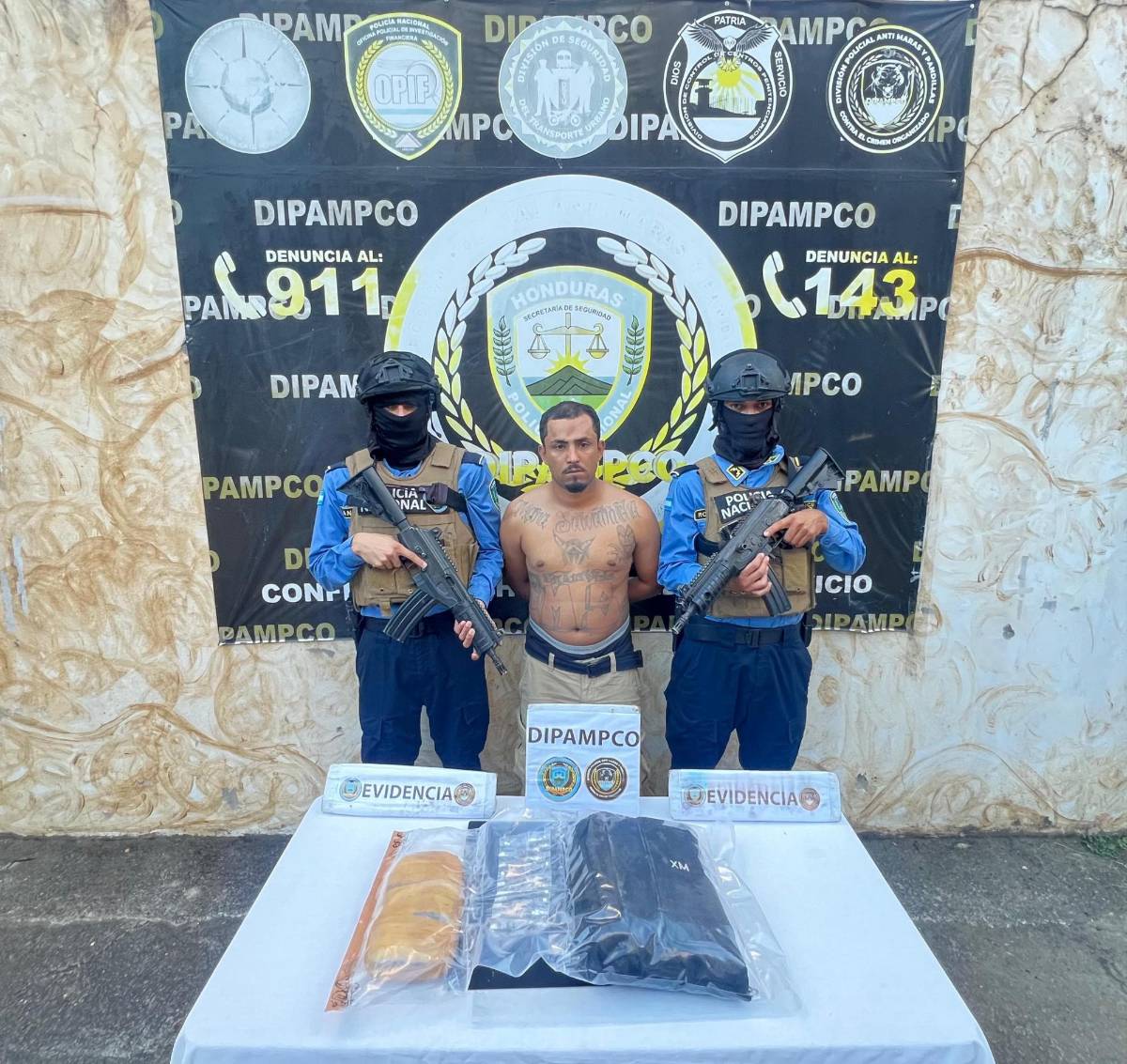 Cae “Joker”, distribuidor de estupefacientes de la MS en Comayagua