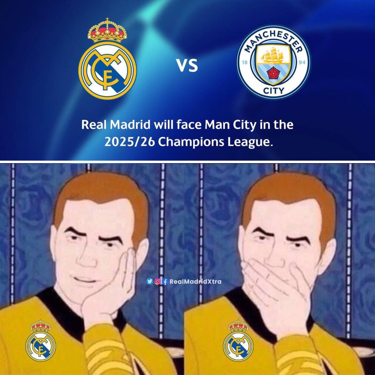 Memes al Real Madrid y Barcelona tras sorteo de Champions: ¡Otra vez con City!