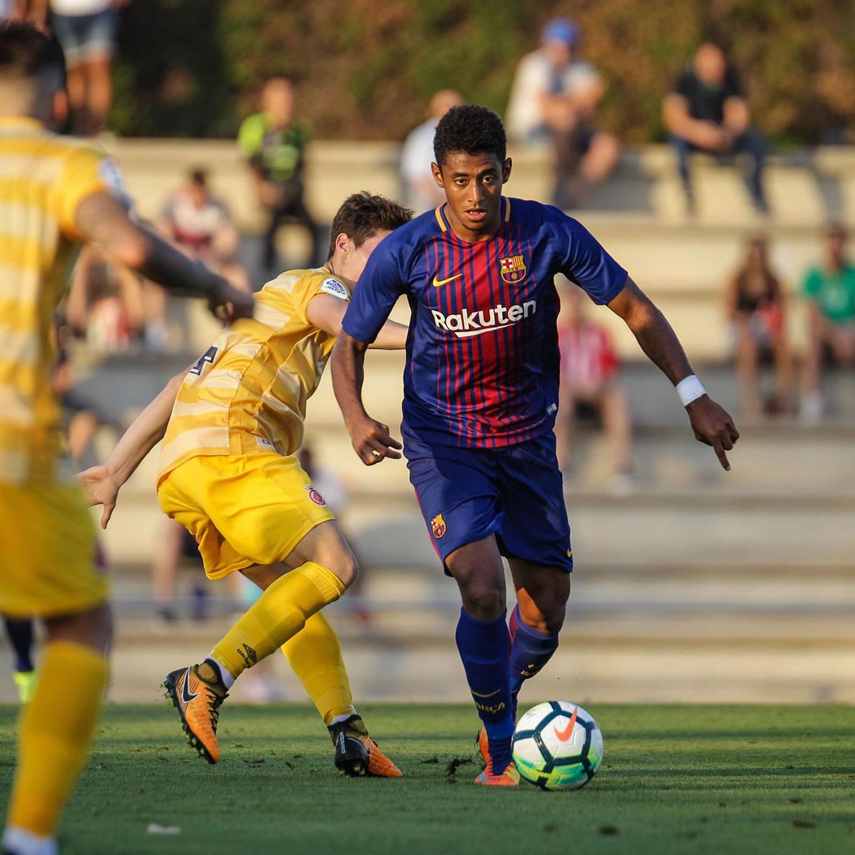 ‘Choco’ Lozano en un partido con el filial del Barcelona.