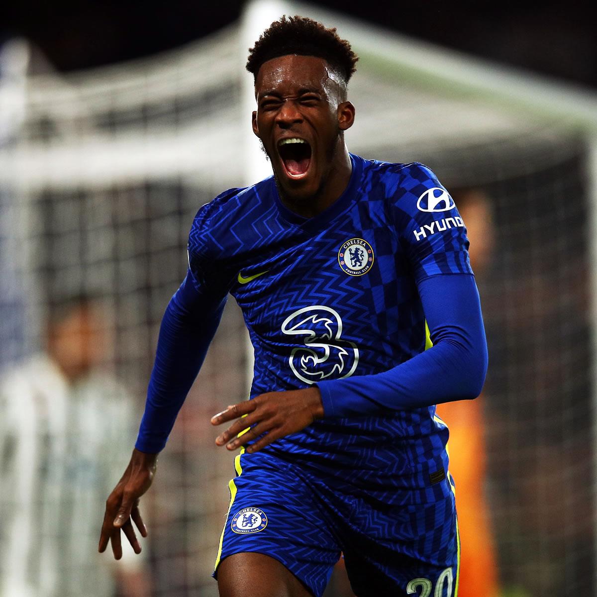 La felicidad de Callum Hudson-Odoi tras hacer el 3-0 del Chelsea.