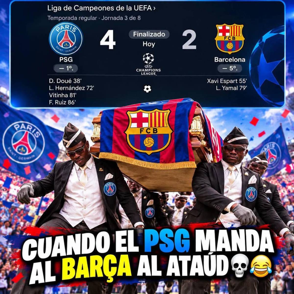 Real Madrid celebra: Barcelona y Lamine Yamal sufren burlas tras dura derrota contra PSG