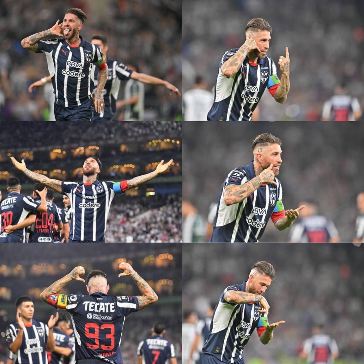 Sergio Ramos se luce: primer gol con Monterrey y su curioso festejo