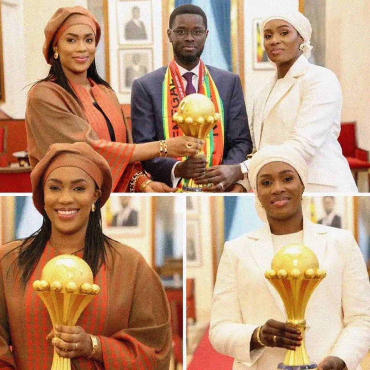 Festejó con sus dos esposas tras título de Senegal: Siempre están a mi lado