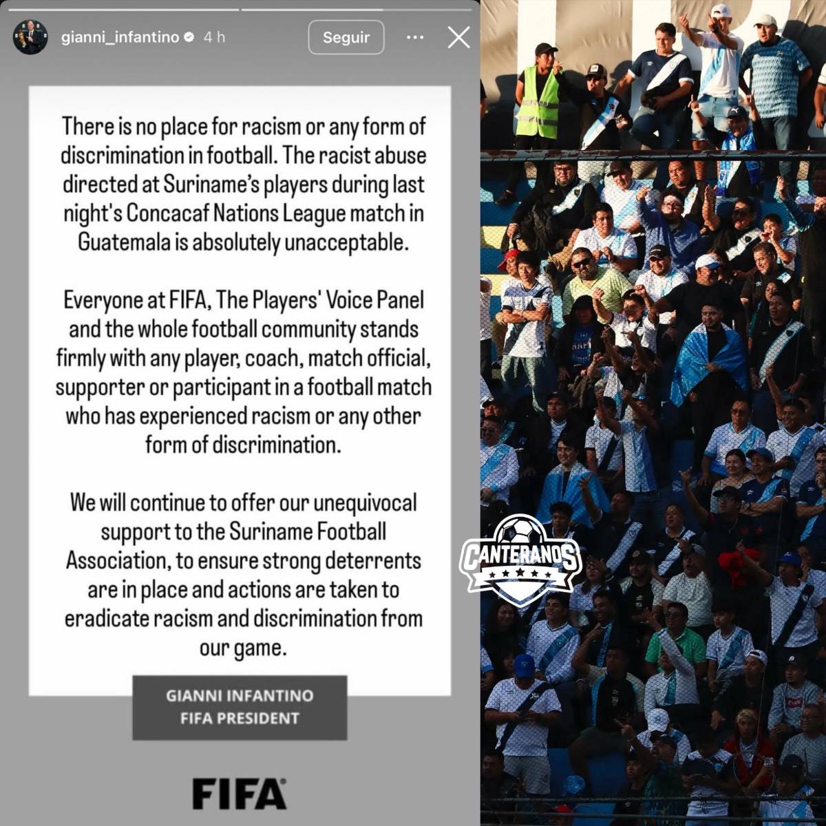 Infantino lo condena: Selección Concacaf recibiría castigo tras grave acusación
