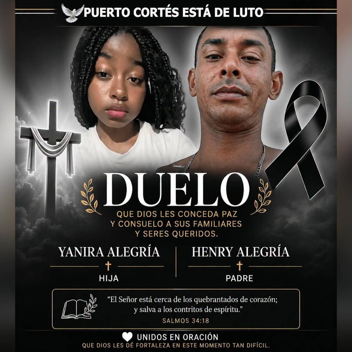 Detalles clave del crimen de la menor Yanira Alegría y su padre, “Poti”, en Cortés