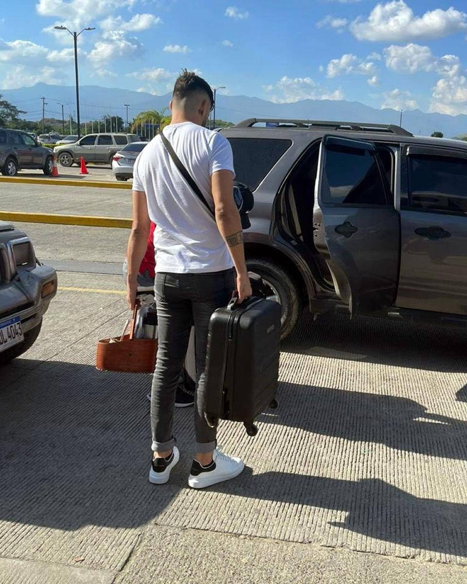 Carlos Franco cuando llegó a San Pedro Sula.