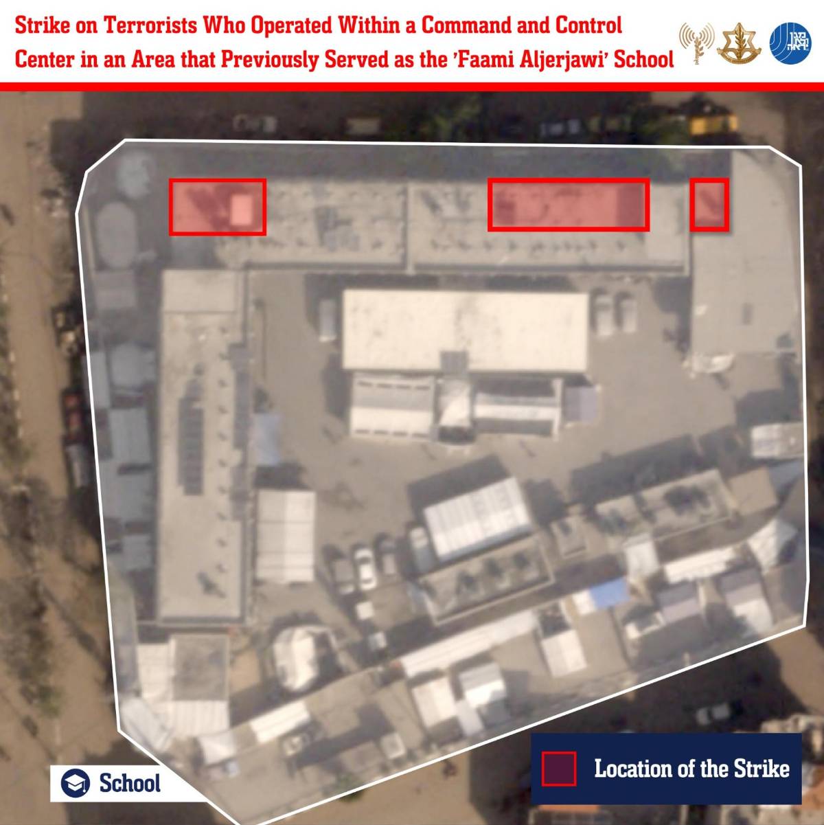 Las dramáticas imágenes del bombardeo de una escuela en Gaza