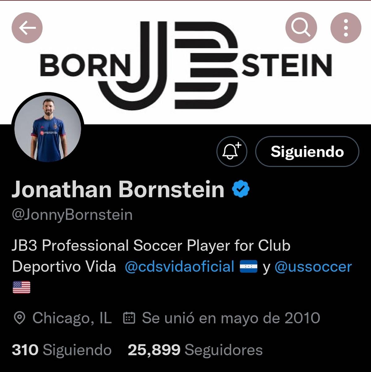 Jonathan Bornstein ya actualizó su información de perfil en su cuenta de Twitter.