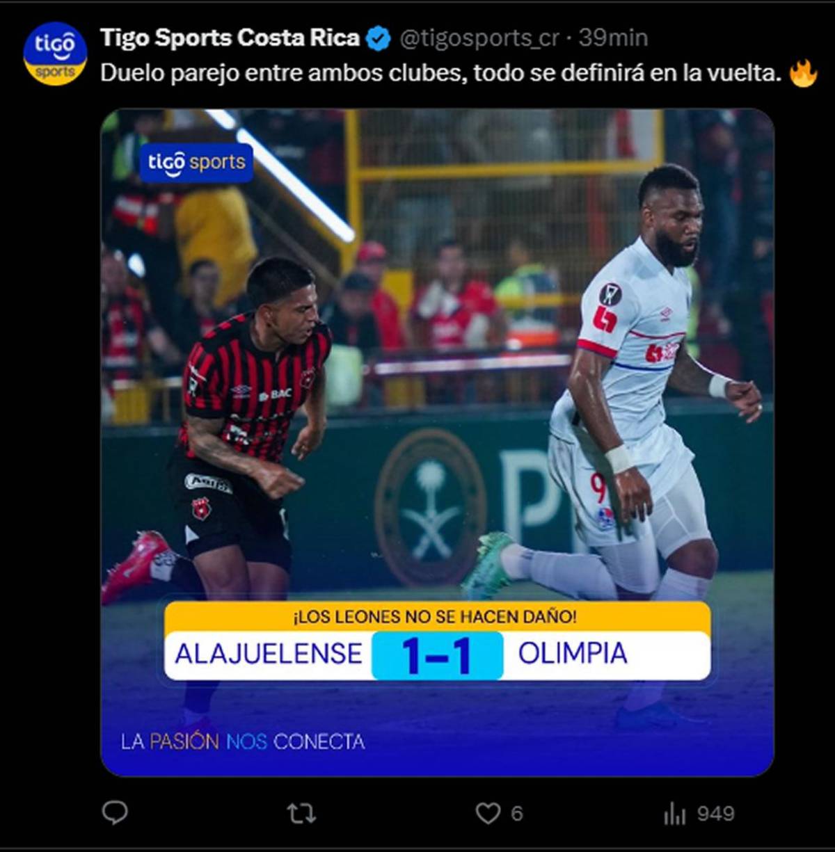 Prensa reacciona a la ventaja de Olimpia ante Alajuelense tras empate: alarma en Costa Rica