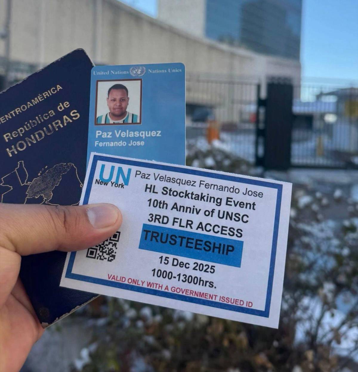 Hondureño participa en el 10.º aniversario de la Resolución 2250 del Consejo de Seguridad de la ONU