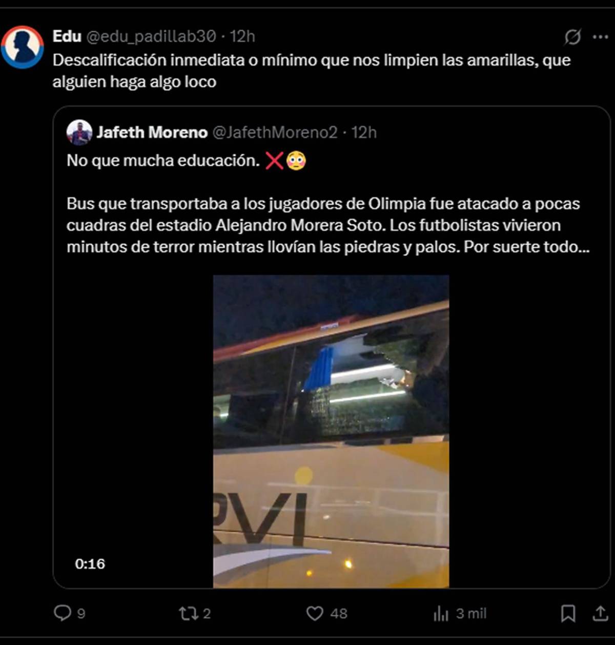 Concacaf debe descalificar a Alajuelense: prensa reprocha ataque al Olimpia en Costa Rica