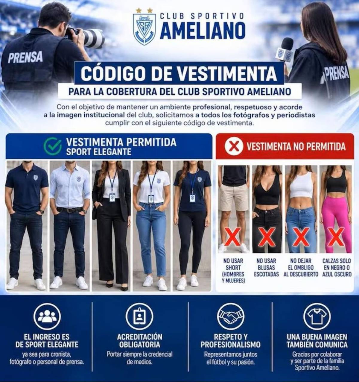 Fotógrafa deportiva es vetada por su atrevida vestimenta y el caso da un giro inesperado