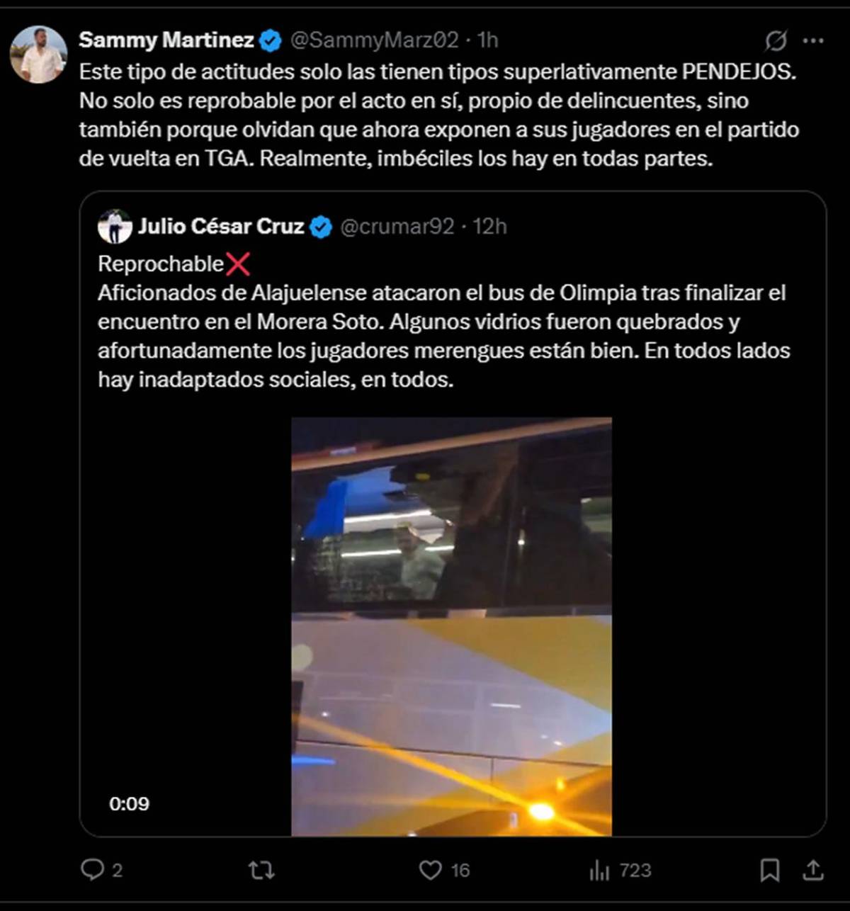 Concacaf debe descalificar a Alajuelense: prensa reprocha ataque al Olimpia en Costa Rica