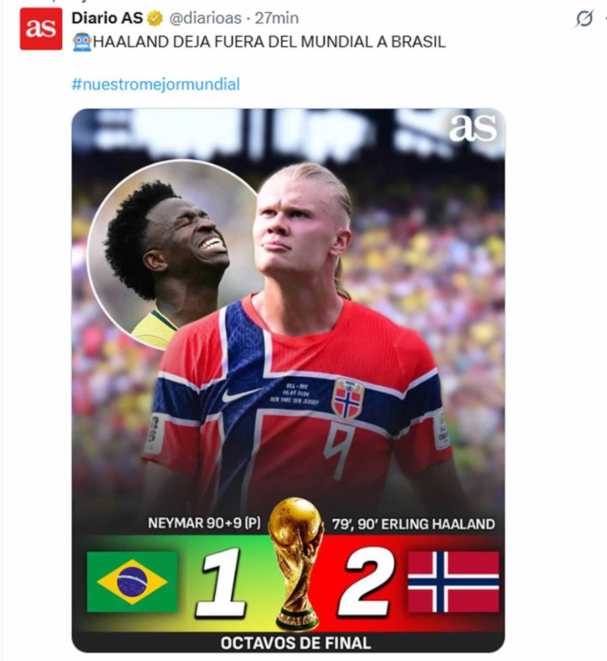 Brasil llora eliminación, señalan culpable, decisión de Neymar y en Argentina se burlan