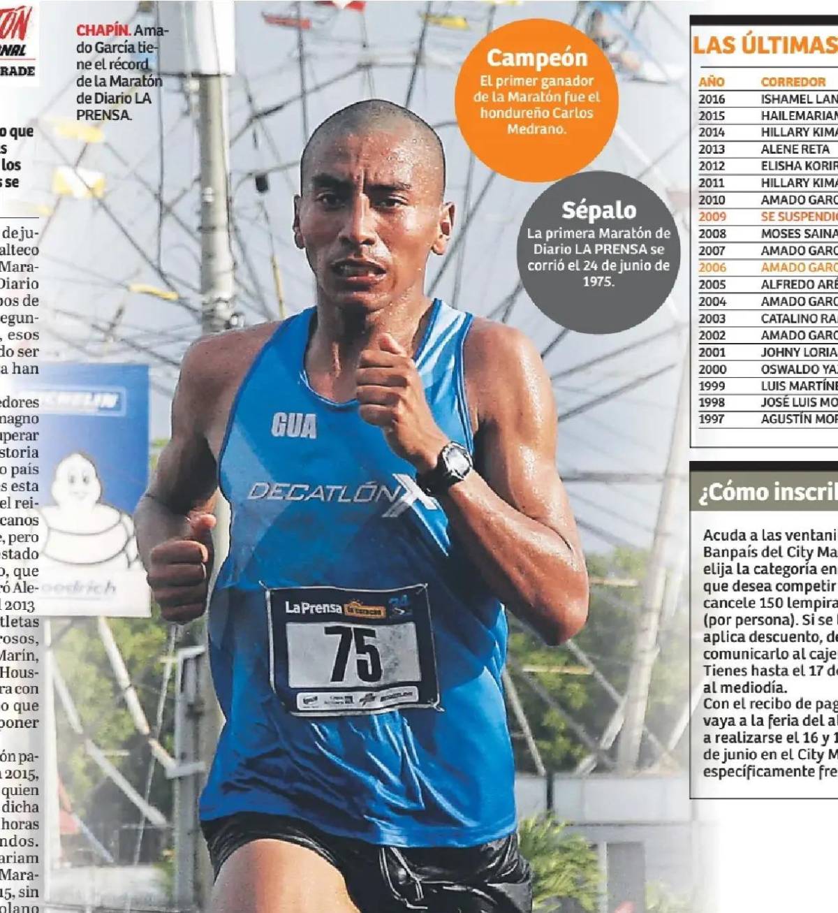 Amado García, el chapín que reinó en la Maratón La Prensa y luego brilló en cuatro olimpiadas
