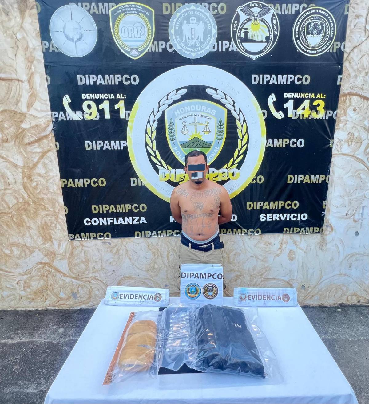 Cae “Joker”, distribuidor de estupefacientes de la MS en Comayagua