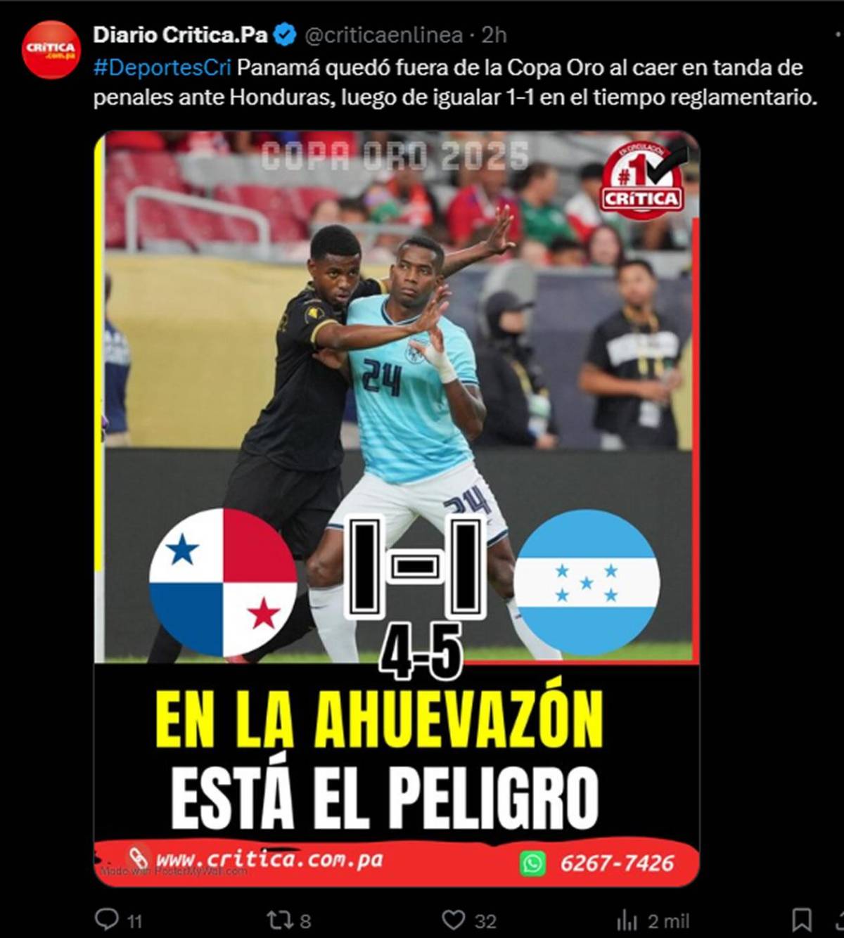 En Panamá reaccionan dolidos tras eliminación vs Honduras: ponen en su lugar a 'ChepeBomba'