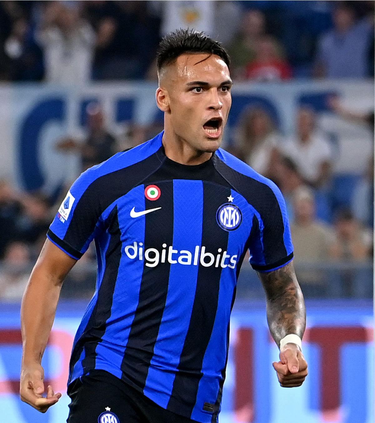 Lautaro Martínez, eufórico gritando su gol para el empate 1-1 del Inter.