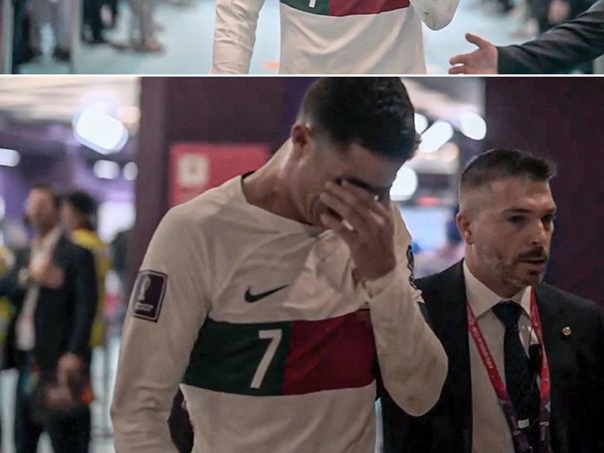 Cristiano Ronaldo se fue solo al camerino y entre lágrimas.