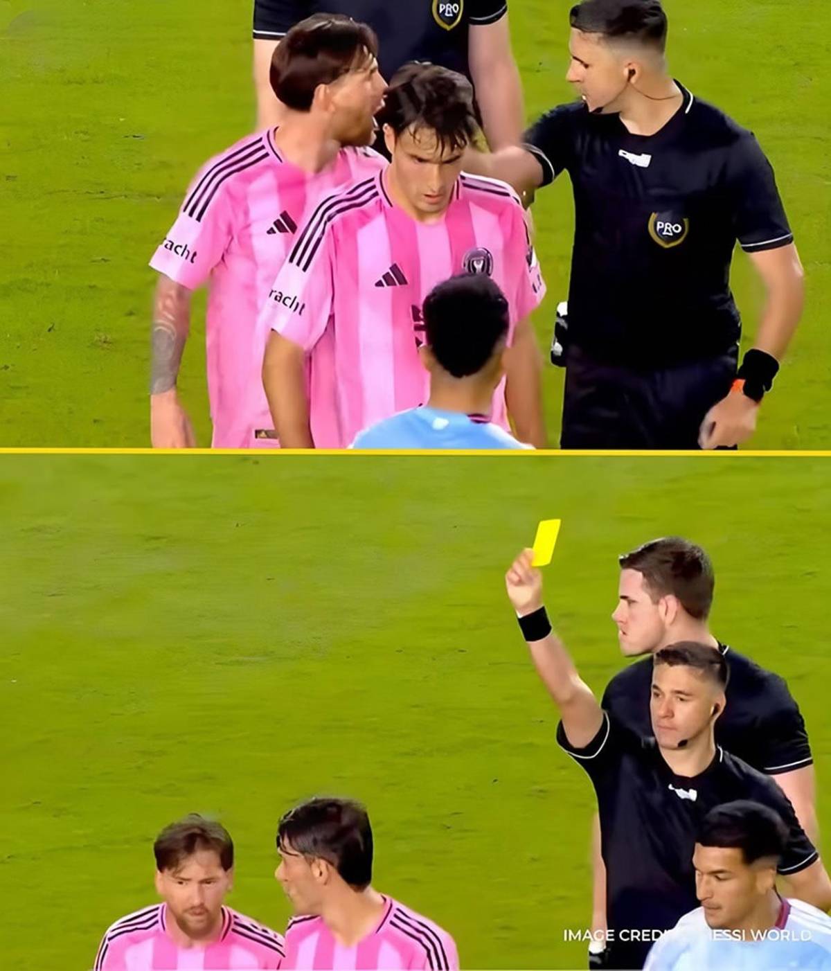 Brutal bronca de Messi al árbitro, lo insultó y festejo a lo Cristiano