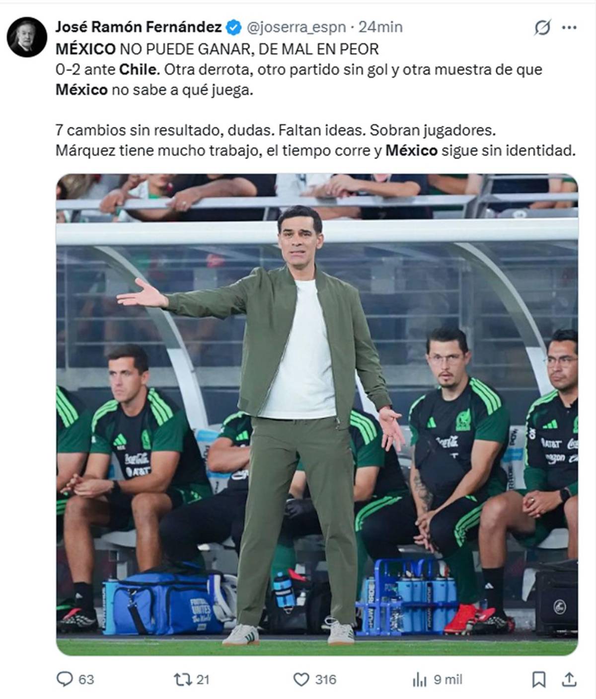 Fuertes críticas para México, Faitelson dispara con dureza y burlas para Rafa Márquez