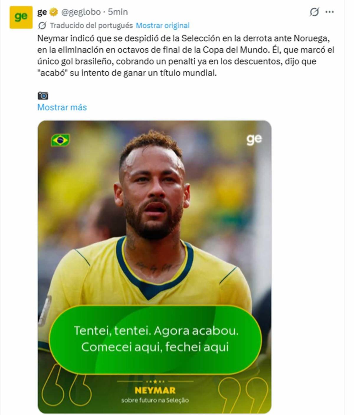 Brasil llora eliminación, señalan culpable, decisión de Neymar y en Argentina se burlan