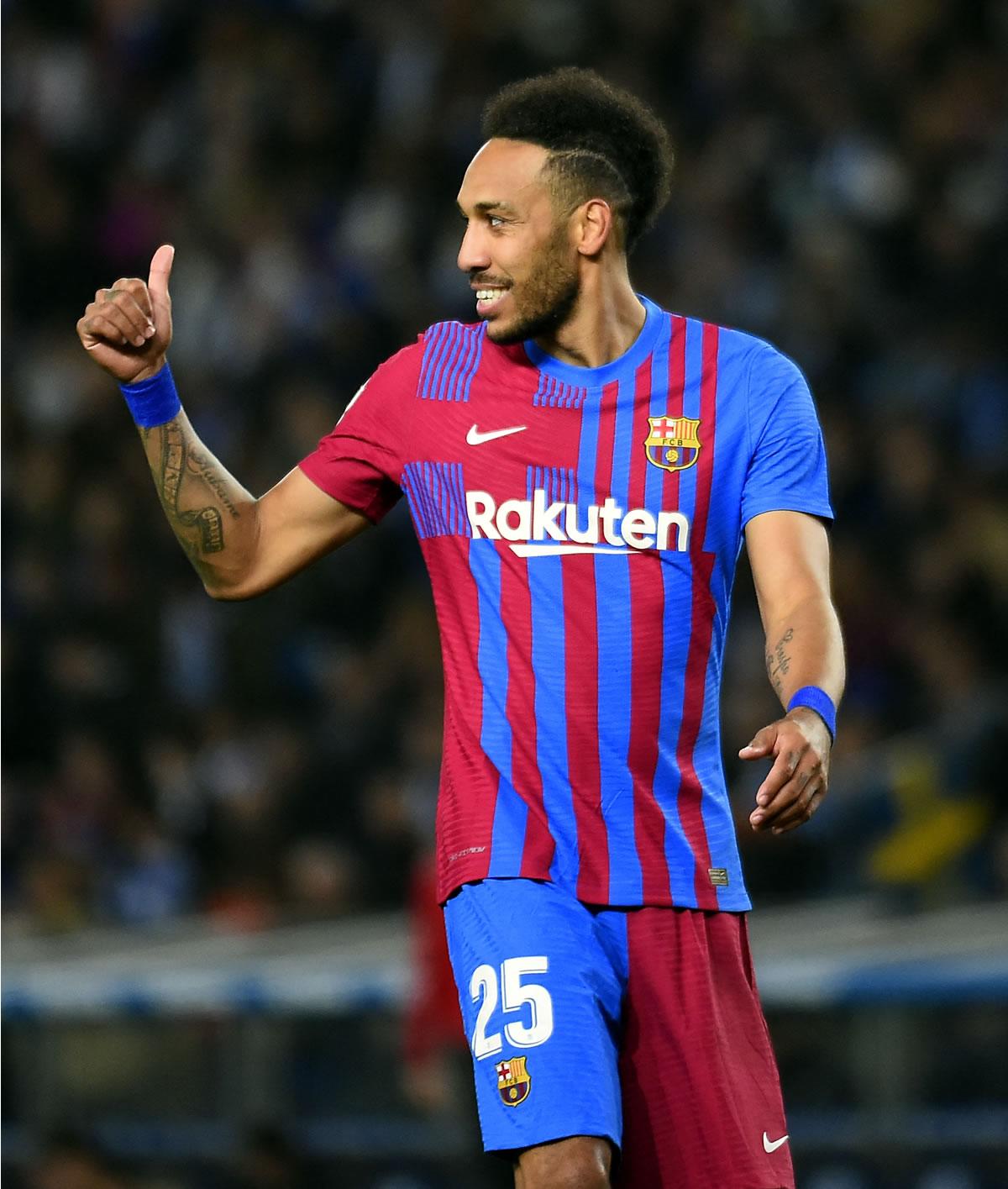 Aubameyang llegó a nueve goles en la presente temporada de la Liga Española.