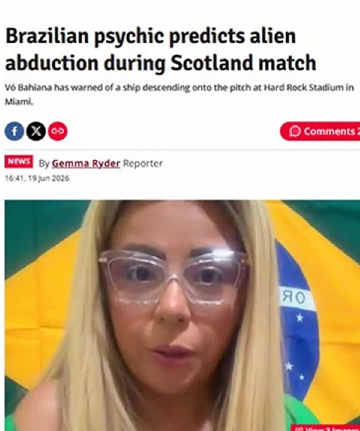 Vidente brasileña predice lo impensable durante el Brasil vs Escocia del Mundial 2026