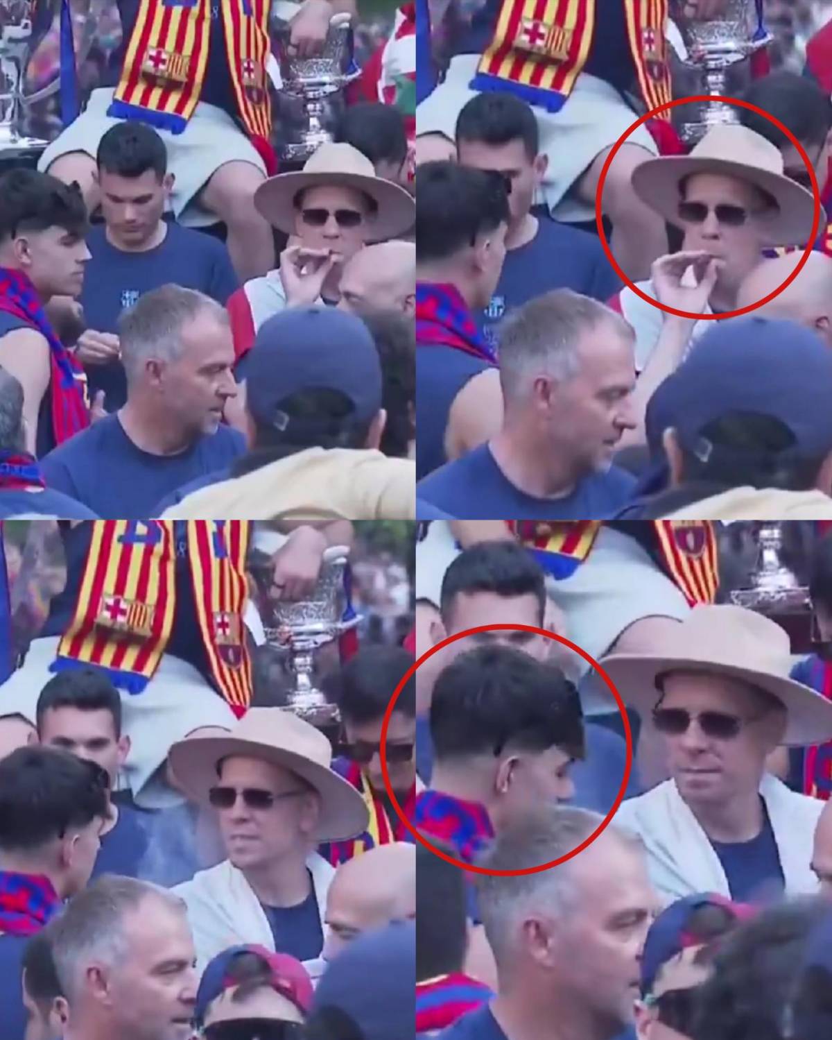 Rúa del Barcelona: jugadores se burlan de Vinicius y dardo de Lamine al Real Madrid