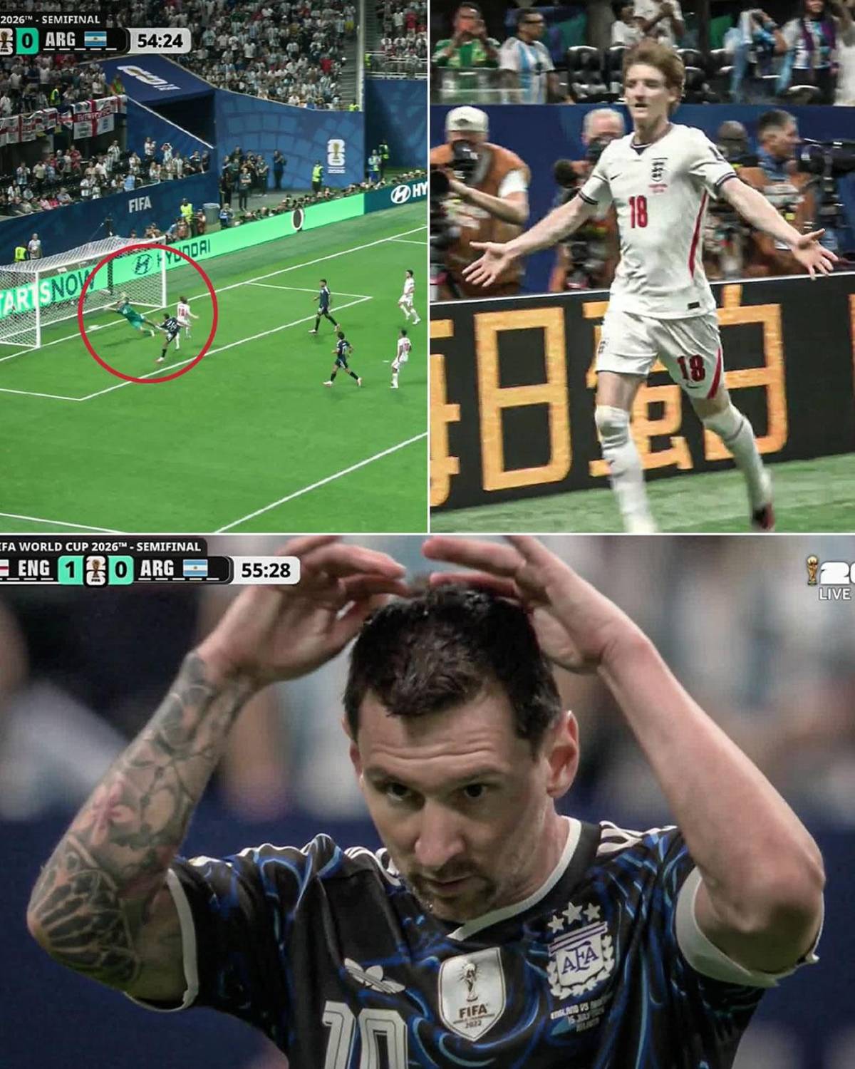 La emoción de Messi, su cruce con Bellingham, venganza Argentina y el error de Inglaterra