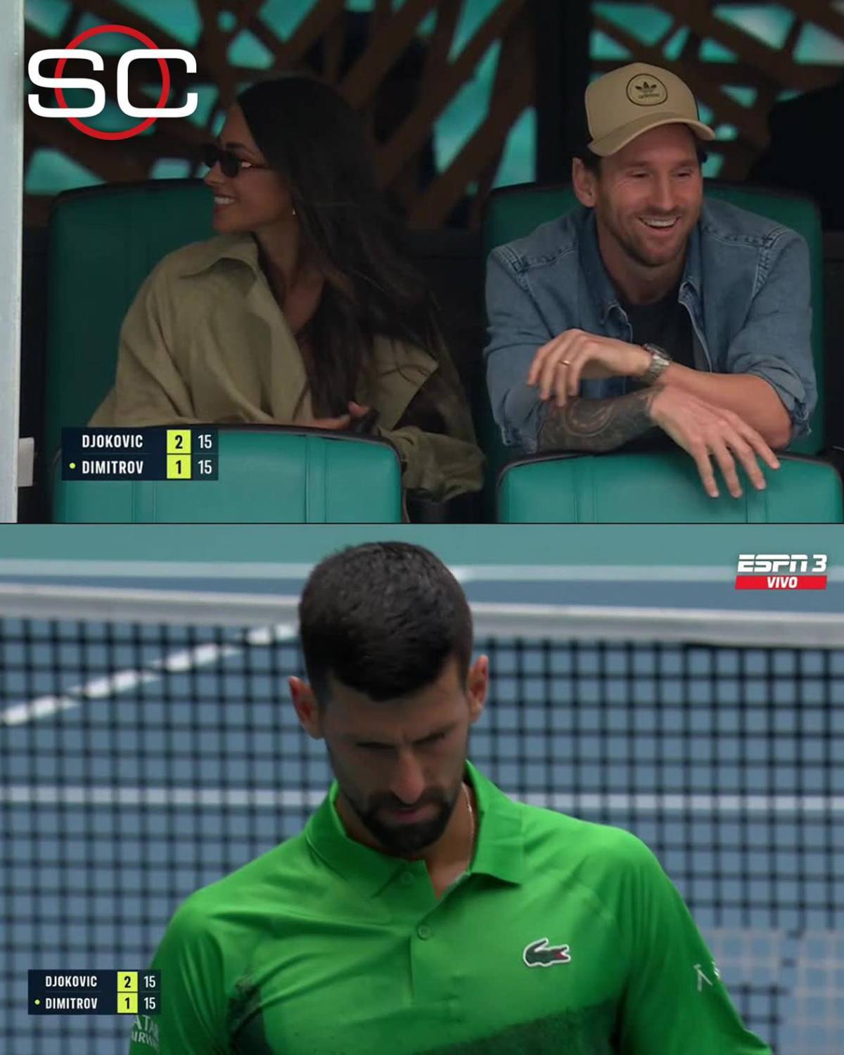 Messi cautiva en juego de Djokovic y le hace inolvidable regalo al tenista