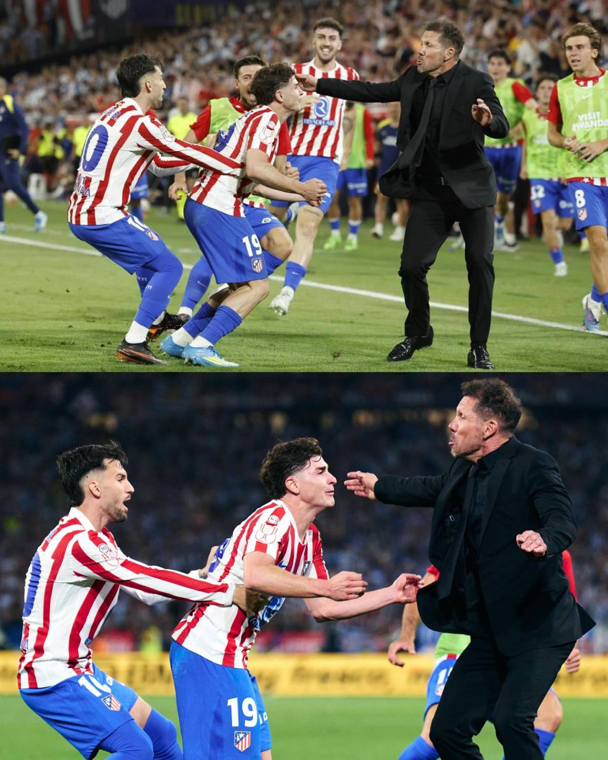 Simeone hundido, Griezmann con triste final y 'madridista' festeja la Copa del Rey