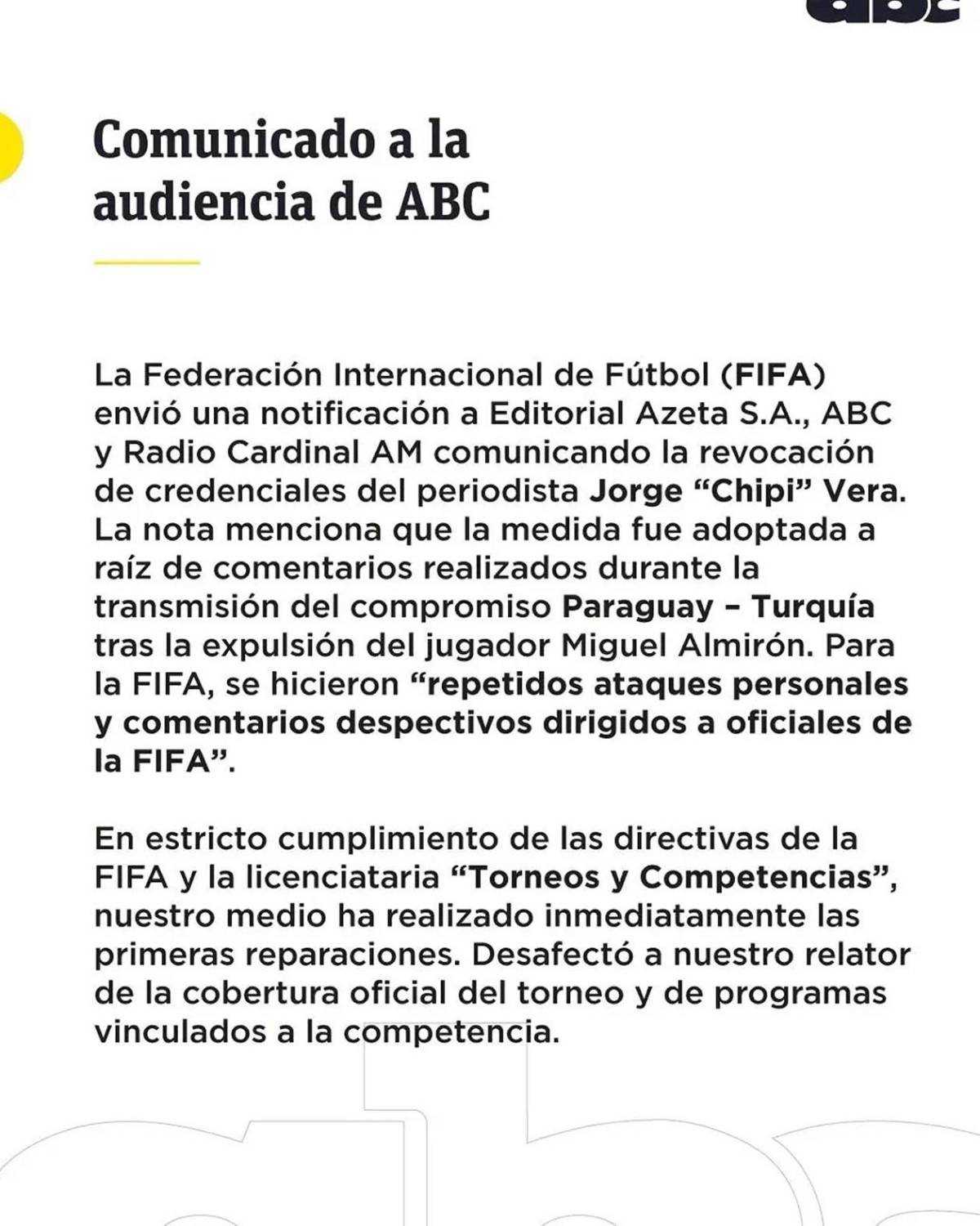 FIFA expulsa del Mundial 2026 a periodista por lo que hizo a árbitro Iván Barton