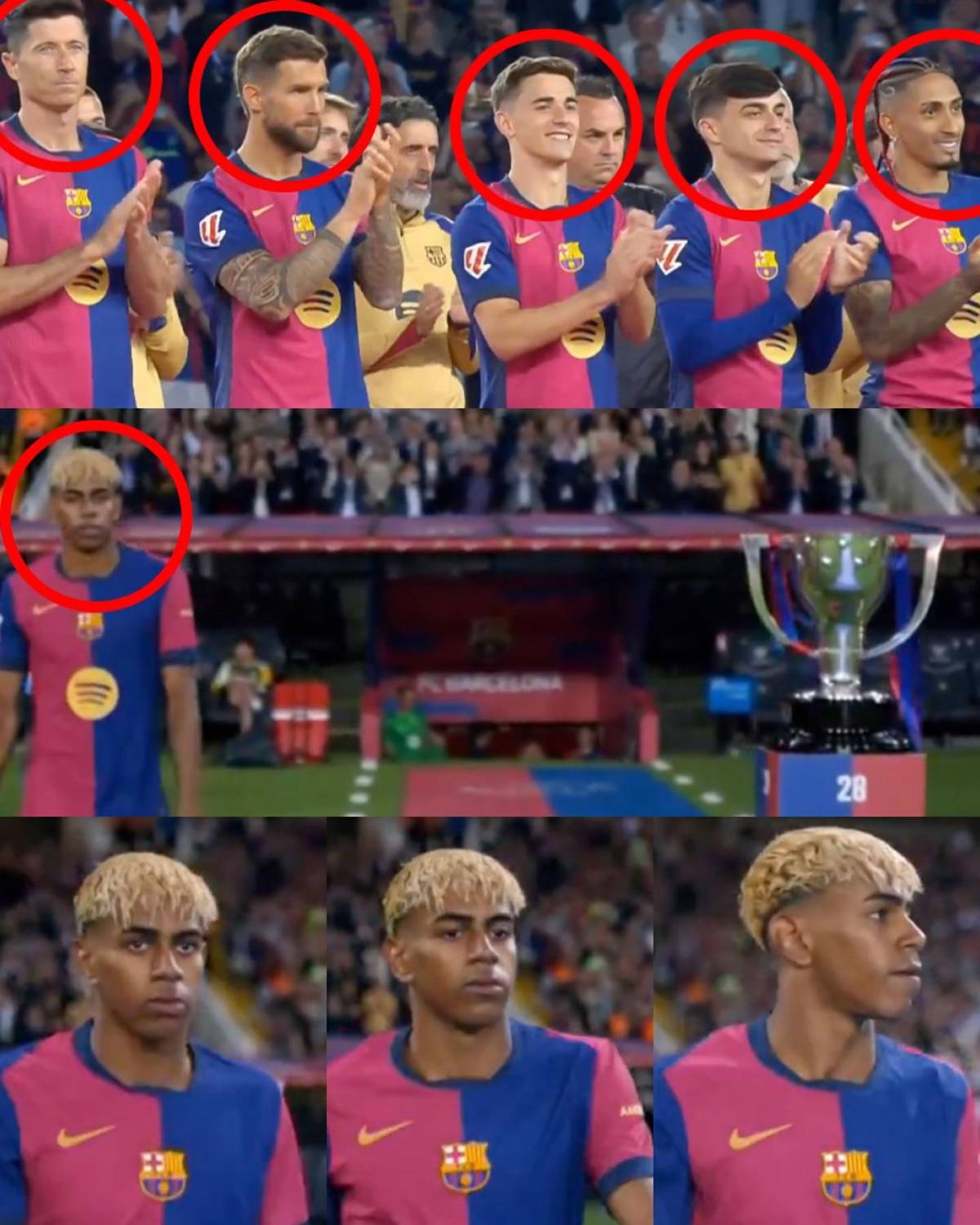 Barcelona festeja los títulos ante su afición, show de Lamine y Gavi presume a su novia