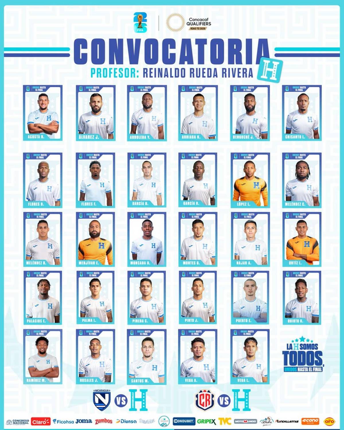 Honduras: las grandes sorpresas y ausencias en convocatoria de Rueda ante Nicaragua y Costa Rica