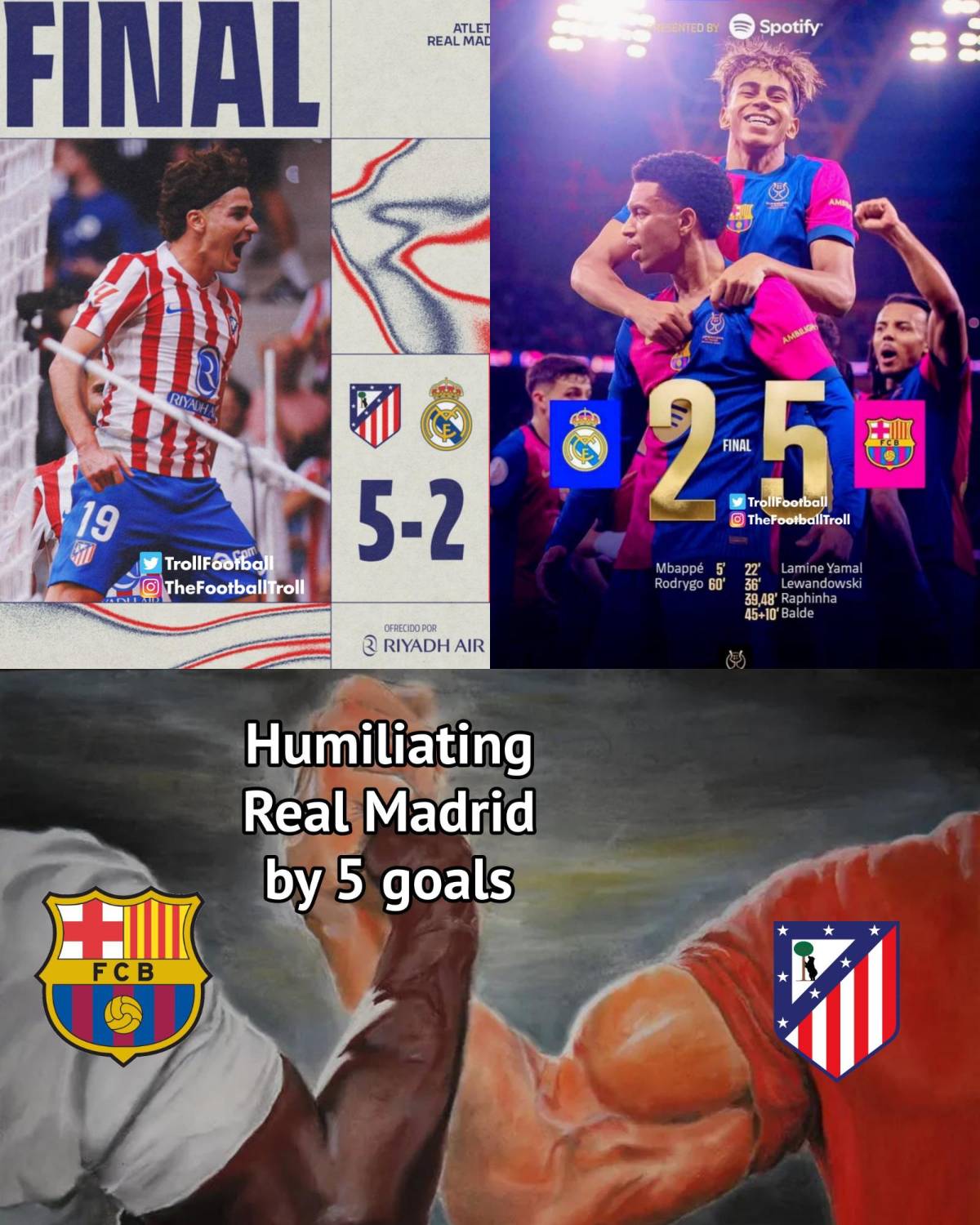 Memes humillan al Real Madrid tras goleada del Atlético en LaLiga
