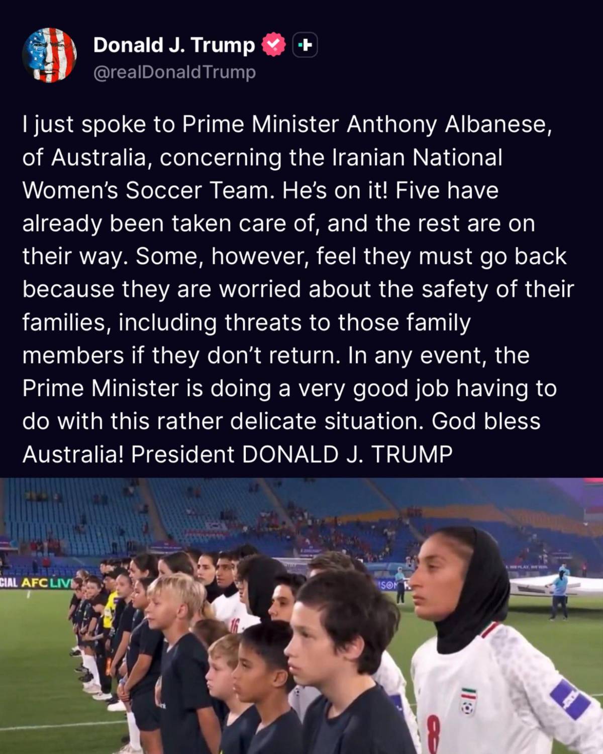 Trump avisa en plena crisis antes del Mundial: Probablemente serán asesinadas